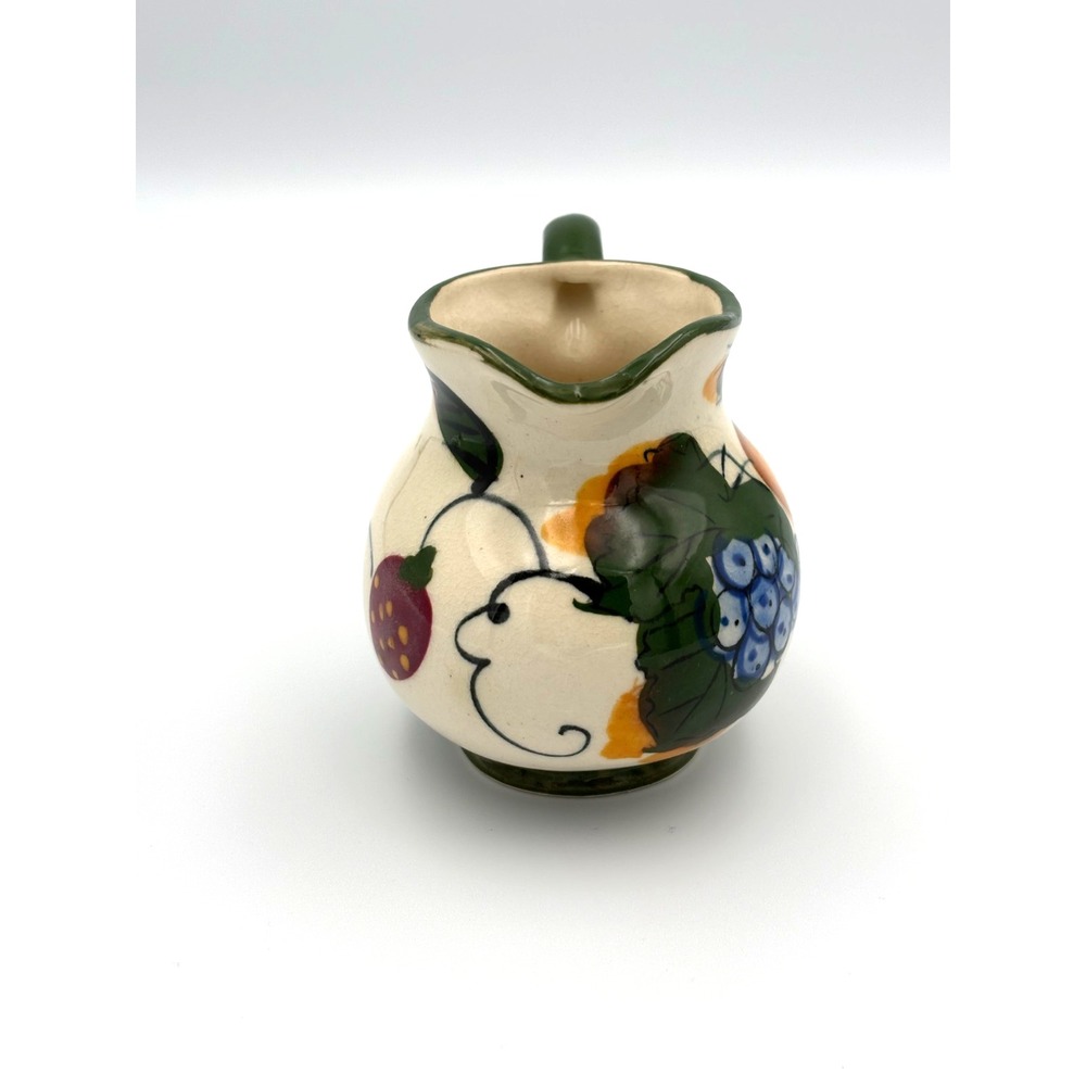 Vintage Hand Painted in Japan Fruit Theme Cream & Sugar Set - Picture 9 of 13